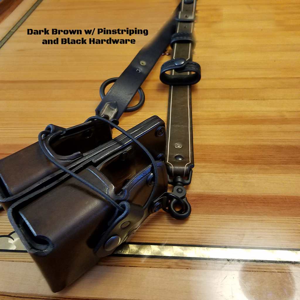 Radio holster and strap combo, brown