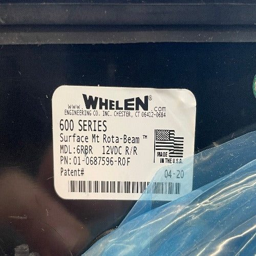 Whelen 600 Series Rota-Beam Super-LED - Model # 6RBR - Surface Mount